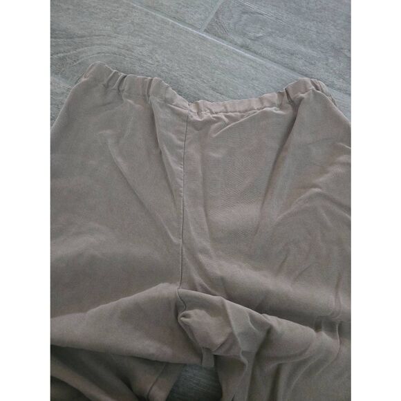 Vintage AKS Amy K Su for Nordstrom Long Sleeve Shirt Dress with Pants Set Taupe - Picture 15 of 15